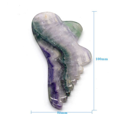 천연 스크래핑 마사저 도구 플루오라이트 자이드 구아 샤 보드