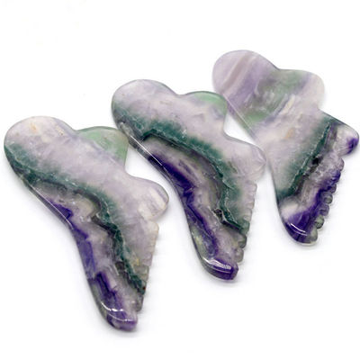 천연 스크래핑 마사저 도구 플루오라이트 자이드 구아 샤 보드