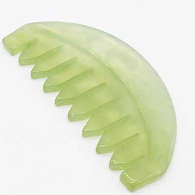 뮤지컬 기능 2024 Jade Gua Sha 자연 Xiuyan 머리 Comb Jade Comb 피부 관리 도구 ABK-90 피부 관리 애호가