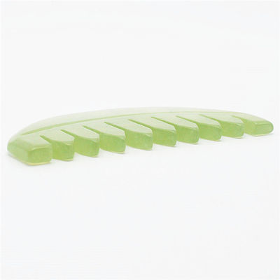 뮤지컬 기능 2024 Jade Gua Sha 자연 Xiuyan 머리 Comb Jade Comb 피부 관리 도구 ABK-90 피부 관리 애호가