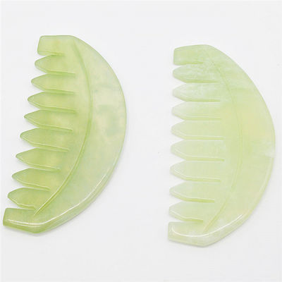 뮤지컬 기능 2024 Jade Gua Sha 자연 Xiuyan 머리 Comb Jade Comb 피부 관리 도구 ABK-90 피부 관리 애호가
