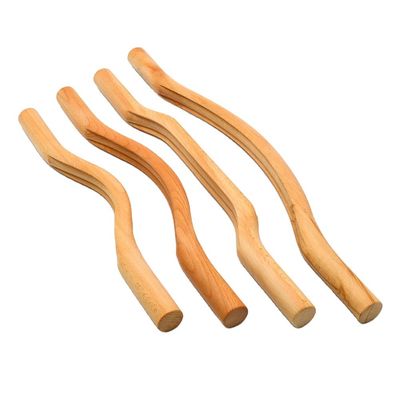 OEM/ODM 허용 4 in 1 전체 몸 목재 구아 샤 마사지 도구 세트 깊은 스크래핑 치료 및 근육 마사지