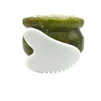 건강 관리 치료 도구 몸 Guasha 심장 모양의 마사저 자연 하얀 자이드
