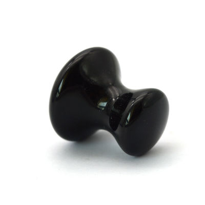 튀긴 천연 자이드 스톤 마사지 키트, 버섯 모양의 녹색 아벤투린과 검은 오브시디안 돌