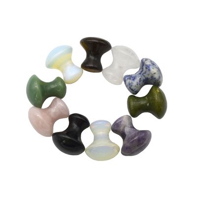 40mm 높이 30mm 지름 로즈 쿼츠 버섯 모양 구아 샤 마사지 돌