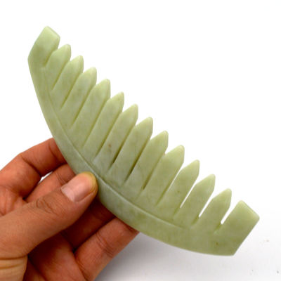 얼굴 마사저 2019 Gua Sha Xiuyan Jade Scraping Massage Comb Hair for Regulate Function 몸의 기능을 조절하기 위해