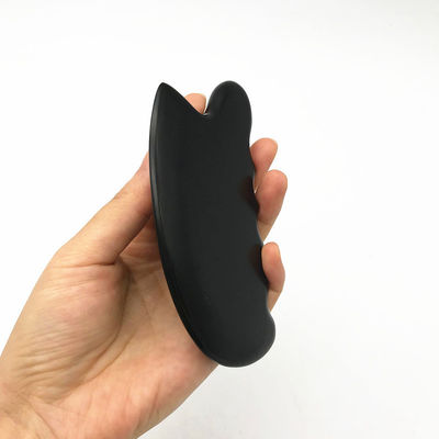 OEM ODM 천연 블랙 테라피 비안 스톤 구아샤 도구 스크래핑 마사지 구아 샤 몸 11.5*6*0.8cm
