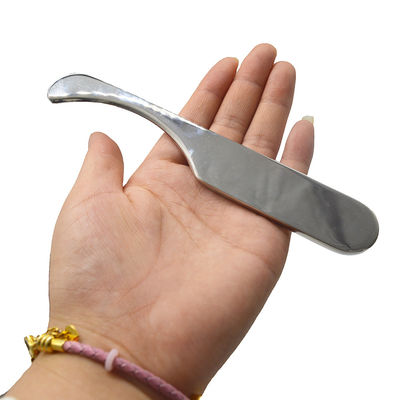15.5 * 2.5cm 은 구아 셰어 스크래핑 마사지 보드 몸 구아 마사지 도구 통증 완화를 위한 스테인레스 스틸 스크래핑 도구