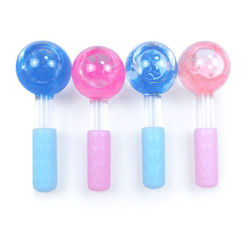 맞춤형 로고 가용 얼굴 마사지 얼음 롤러 구아 샤 안티 얼음 액체 포러 주름을 줄이기 위해