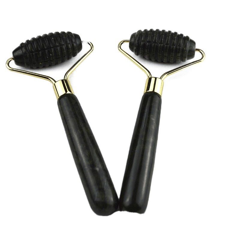 맞춤형 로고 가용 Spikey 자연 Xiuyan Jade 얼굴 Guasha 롤러 얼굴 마사저 피부 마사지 Gua Sha 미용 도구 여성