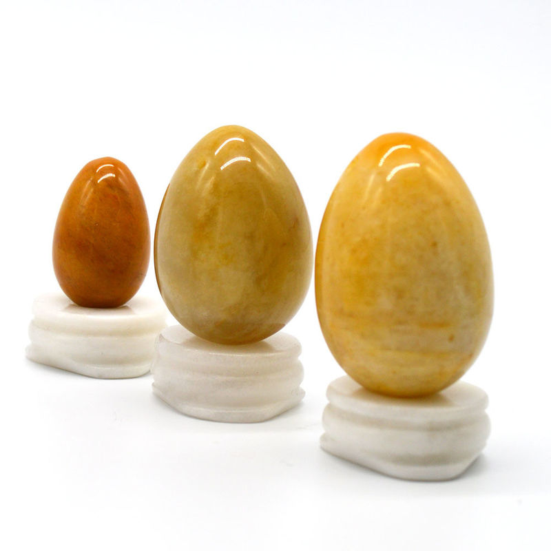 자연 노란 자이드 계란으로 질을 꽉 잡아 45*30/40x30/x20mm 케겔 운동 도구
