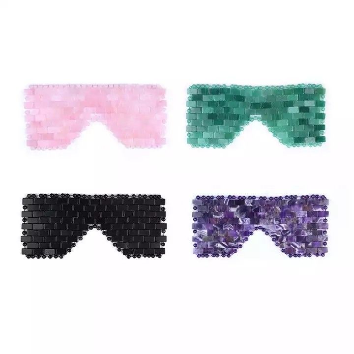 16*9cm 친환경 천연 자이드 얼굴 마스크와 로즈 쿼츠 얼굴 눈 마스크 뷰티 에센셜 듀얼 팩