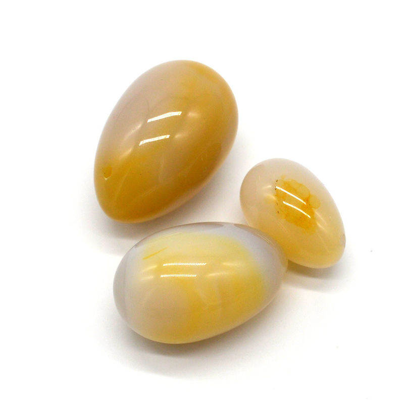 천연 아가트 돌 계란 도장 질 운동 자이드 계란 45*30mm/40*25mm/30*20mm