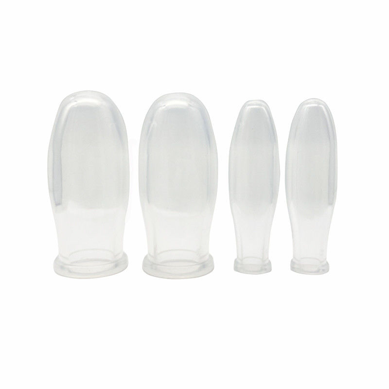 4pcs 디자인 투명한 실리콘 얼굴 컵 키트 진공 실리콘 치료 마사저 몸 컵 세트 몸을 개선