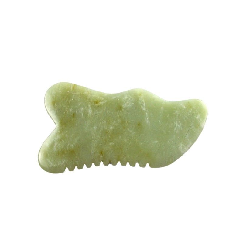 9.2*4.6cm 구아샤 얼굴 도구 천연 Xiuyan 자이드 스톤 보드 SPA 침술 치료 OEM / ODM 허용