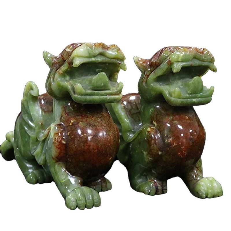 OEM ODM Jade Pixiu 조각형 새겨진 중국의 행운의 신성한 동물 마스코트