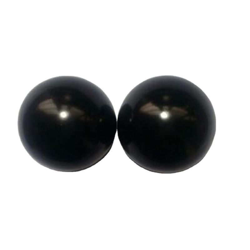 조각 50mm 자연 검은 비안 돌 손 공 마사지 부드러운 치유 크리스탈 구구 마사지 및 치유