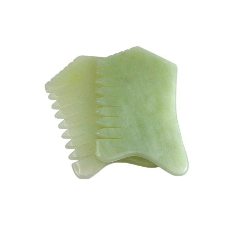 100% 천연 Xiuyan Jade Comb 몸 피부 관리 마사지 도구 SPA 침술 휴식 치료