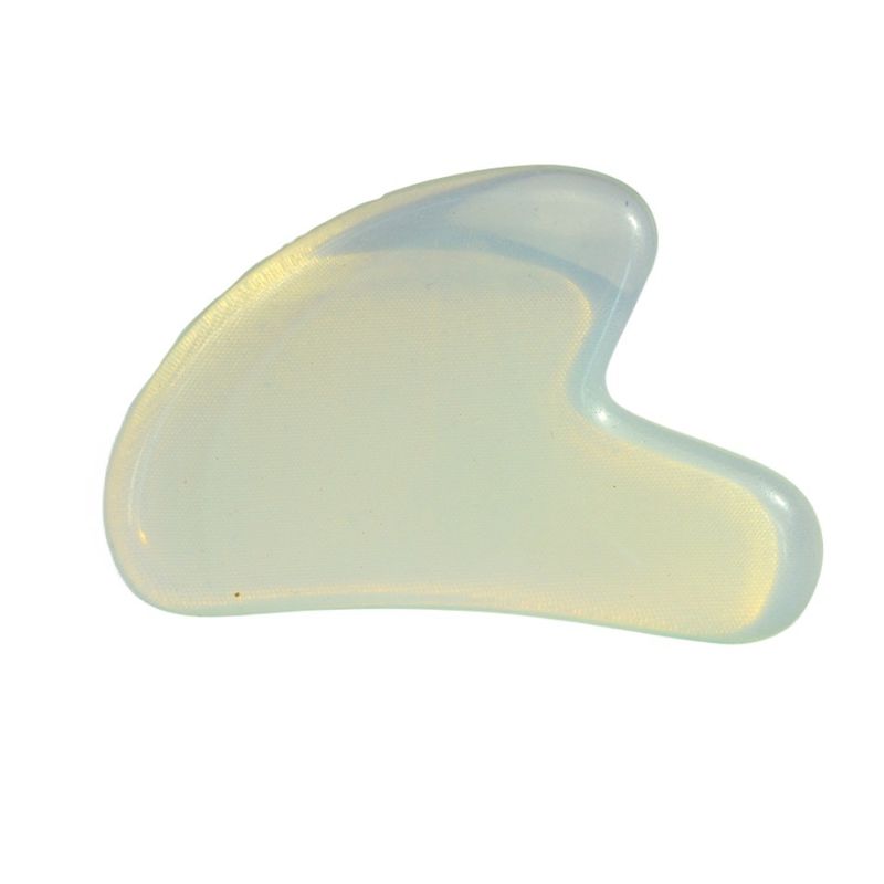 맞춤형 로고 사용 가능 2024 심장 모양 Opalite Gua Sha 마사지 도구 몸 자체 피부 관리 스파 얼굴 리프팅 아름다움