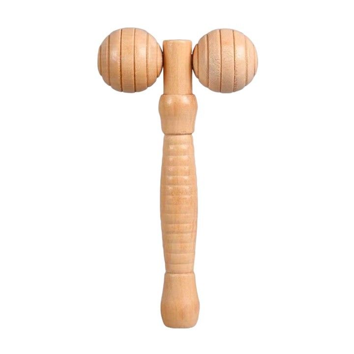 맞춤형 로고 사용 가능 마사지 제품 뷰티 개인 관리 제품 나무 뷰티 스파 피부 리프팅 3D 얼굴 롤러 마사저 스틱