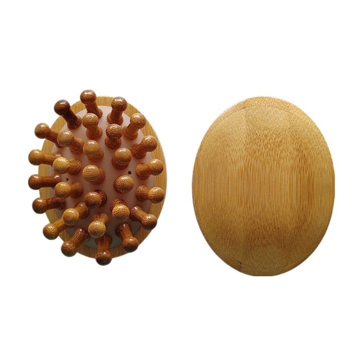 몸 근육 갈색 인기가 있는 천연 Bambu Gua Sha Scalp 마사지 에어백 Comb 목재 Guasha 도구 머리 휴식 마사지 머리 건강 관리 뷰티 브러쉬
