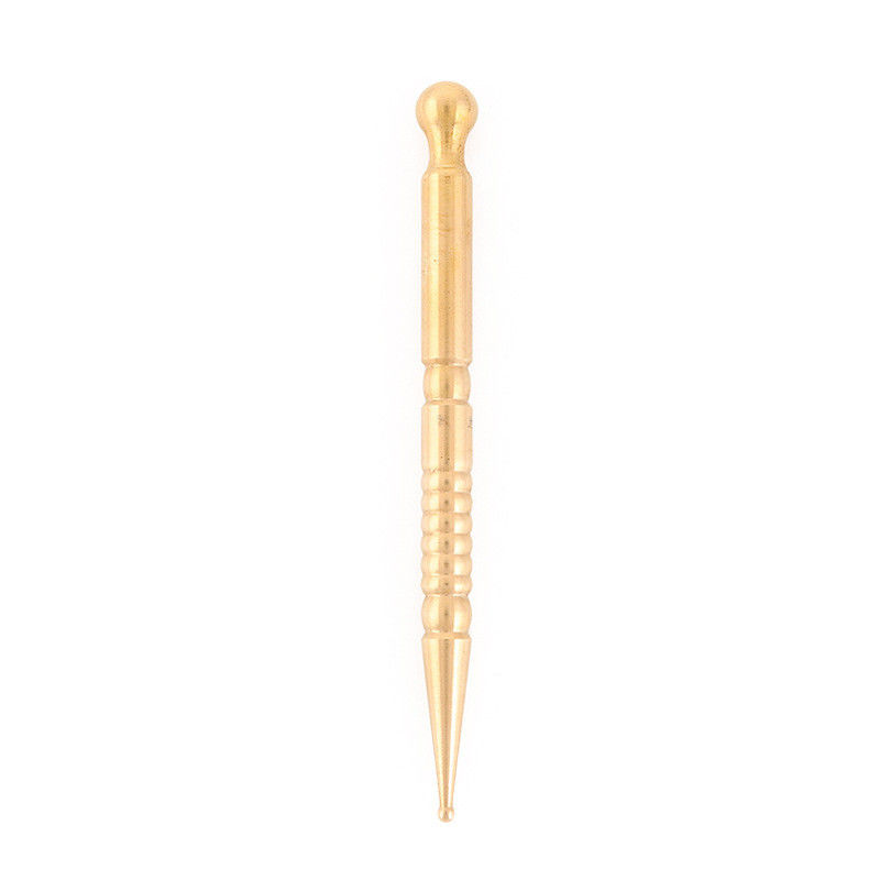 맞춤형 로고 사용 가능 Brass Handle 2024 Style Copper Eye Ear Gua Sha Massage Stick for Facial Acupoint 수입