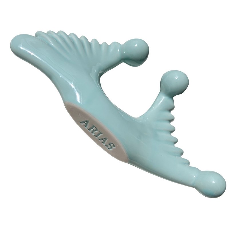 근육 마사지 세라믹 구아 샤 보드 안티 셀룰라이트 치료 기계 파란색 얼굴 마사지 도구