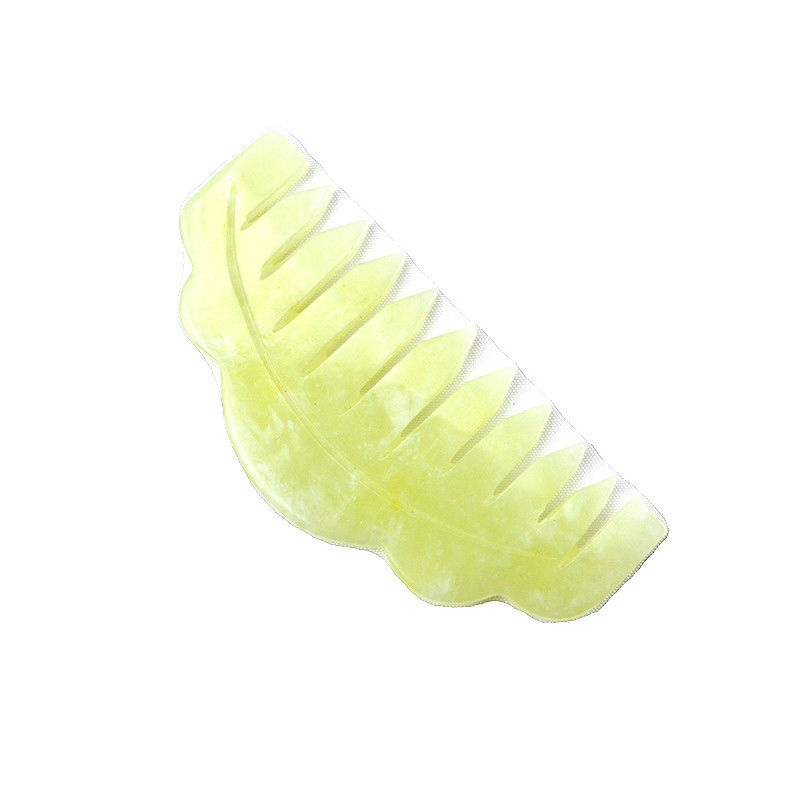 천연 Xiuyan Jade Gua Sha 스크래핑 마사지 빗자루 머리 치료 및 머리카락 두피 치료 도구