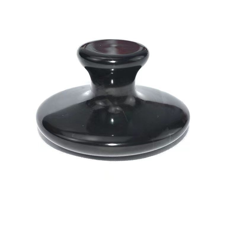 신체 마사지 도구 2024 검은 비안 돌 큰 버섯 모양 구아 샤 마사저 얼굴 마사지 및 건강 관리 55mm * 35mm