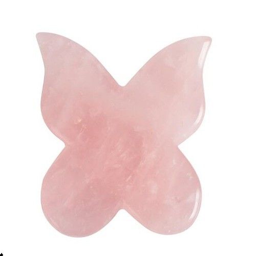 얼굴 마사지 Butterfly Shape Jade Guasha 마사지 플레이트 천연 돌 Gua Sha 목 체 침술 스파를 위한 스크래퍼
